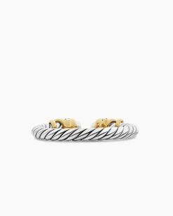 Petite Helena Ring Sterling Silver with 18K Yellow Gold, Pearls and Diamonds, 2.5mm