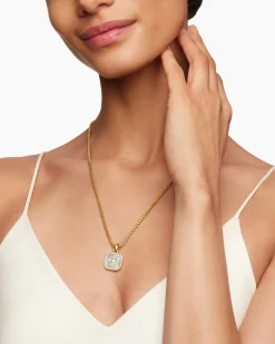 Petrvs® Horse Amulet 18K Yellow Gold with Mother of Pearl and Diamonds, 16.4mm
