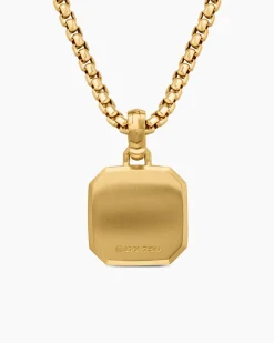 Petrvs® Horse Amulet 18K Yellow Gold with Mother of Pearl and Diamonds, 16.4mm