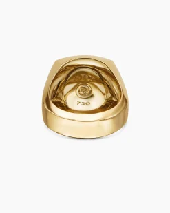 Petrvs® Horse Signet Ring 18K Yellow Gold, 18.3mm