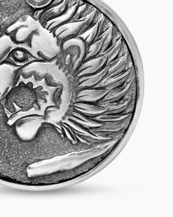 Petrvs® Lion Coin Amulet Sterling Silver, 25mm