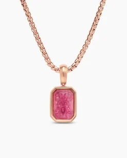 Petrvs® Petite Bee Amulet 18K Rose Gold with Rubellite, 12.8mm
