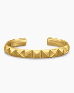 Pyramid Cuff Bracelet 18K Yellow Gold, 9.3mm