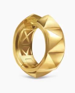 Pyramid Hoop Earrings 18K Yellow Gold, 23.9mm