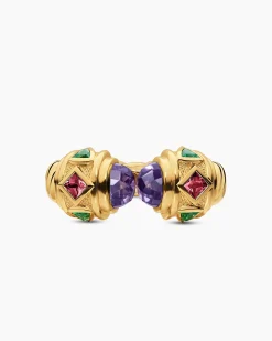Renaissance® Color Ring 18K Yellow Gold with Amethyst, Pink Tourmaline and Tsavorites, 10mm