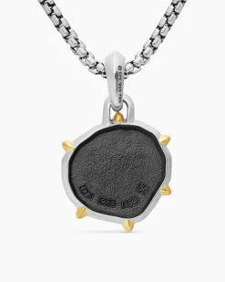 Sagittarius Amulet Sterling Silver with 18K Yellow Gold, 23mm