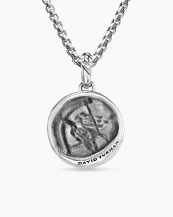Sagittarius Amulet Sterling Silver with 18K Yellow Gold and Diamonds, 19mm