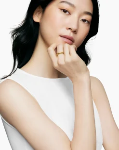 Sculpted Cable Band Ring 18K Yellow Gold, 4.6mm
