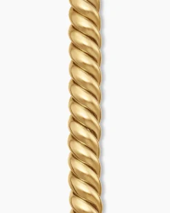 Sculpted Cable Bracelet 18K Yellow Gold, 8.5mm