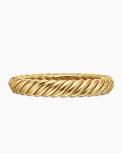 Sculpted Cable Bracelet 18K Yellow Gold, 10mm