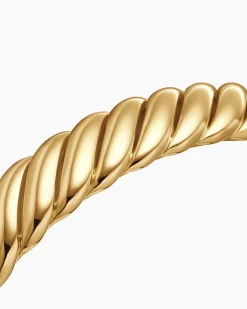 Sculpted Cable Bracelet 18K Yellow Gold, 10mm