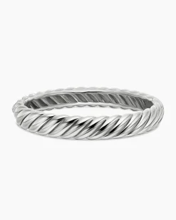 Sculpted Cable Bracelet Sterling Silver, 10mm