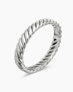 Sculpted Cable Bracelet Sterling Silver, 10mm