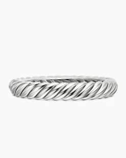 Sculpted Cable Bracelet Sterling Silver, 10mm