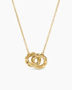 Sculpted Cable Chain Necklace 18K Yellow Gold, 9mm