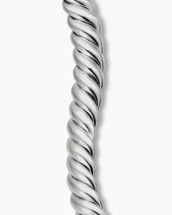 Sculpted Cable Double Wrap Bracelet Sterling Silver, 8.5mm