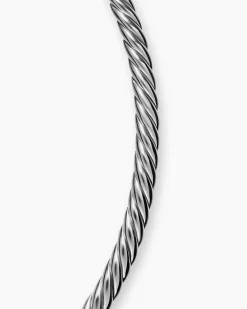 Sculpted Cable Flex Necklace Sterling Silver, 5mm