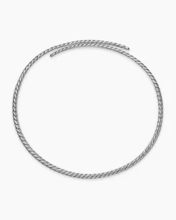Sculpted Cable Flex Necklace Sterling Silver, 3.5mm