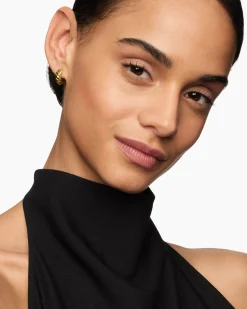 Sculpted Cable Hoop Earrings 18K Yellow Gold, 14.4mm