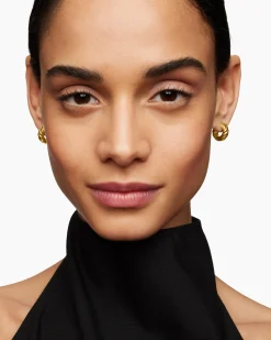Sculpted Cable Hoop Earrings 18K Yellow Gold, 14.4mm