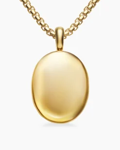 Sculpted Cable Locket 18K Yellow Gold, 24mm