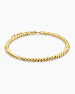 Sculpted Cable Necklace 18K Yellow Gold, 8.5mm