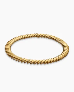 Sculpted Cable Necklace 18K Yellow Gold, 14mm
