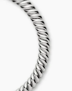 Sculpted Cable Necklace Sterling Silver, 14mm