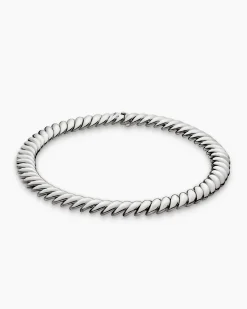 Sculpted Cable Necklace Sterling Silver, 14mm