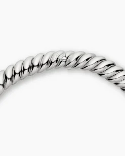 Sculpted Cable Necklace Sterling Silver, 14mm