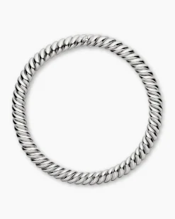 Sculpted Cable Necklace Sterling Silver, 14mm