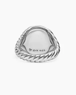 Sculpted Cable Pinky Ring Sterling Silver, 13mm