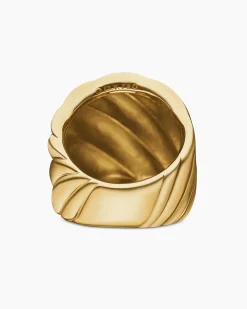 Sculpted Cable Ring 18K Yellow Gold, 20mm