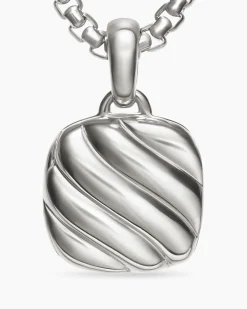 Sculpted Cable Square Locket Sterling Silver, 14.5mm