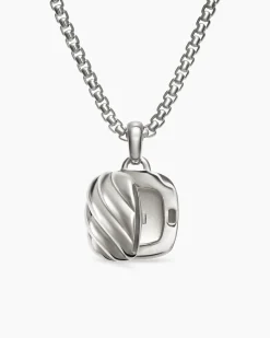 Sculpted Cable Square Locket Sterling Silver, 14.5mm