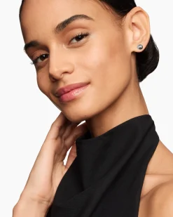 Sculpted Cable Stud Earrings Sterling Silver, 8mm