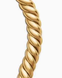 Sculpted Cable Triple Wrap Bracelet 18K Yellow Gold, 8.5mm