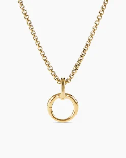 Smooth Amulet Holder 18K Yellow Gold, 16mm