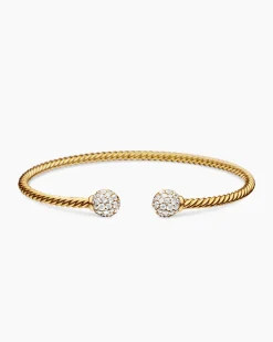 Solari Cablespira® Bracelet 18K Yellow Gold with Diamonds, 2.6mm
