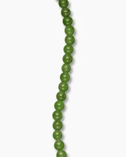 Spiritual Beads Bracelet Nephrite Jade and 18K Yellow Gold, 4mm