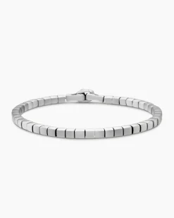 Spiritual Beads Cushion Bracelet Sterling Silver, 4mm
