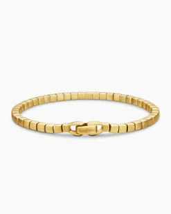 Spiritual Beads Cushion Bracelet 18K Yellow Gold, 4mm