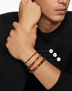 Spiritual Beads Metal Bead Bracelet Sterling Silver, 6mm