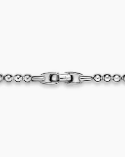 Spiritual Beads Metal Bead Necklace Sterling Silver, 4mm