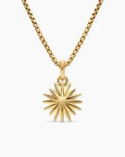 Starburst Amulet 18K Yellow Gold, 14mm