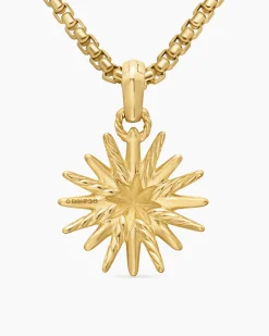 Starburst Charm 18K Yellow Gold, 21.5mm