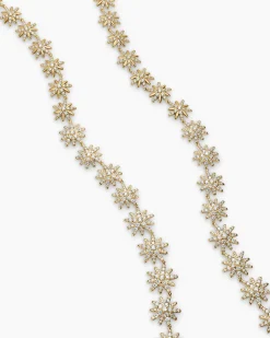 Starburst Tennis Necklace 18K Yellow Gold with Diamonds, 12.5mm