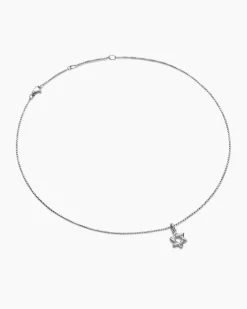 Star of David Pendant Necklace Sterling Silver, 12.3mm