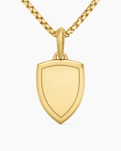 St. Michael Amulet 18K Yellow Gold with Diamonds, 26mm