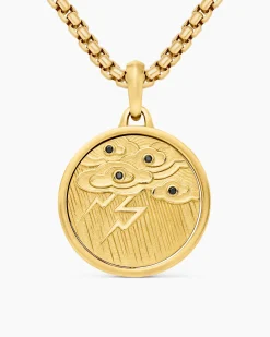 Storm Duality Amulet 18K Yellow Gold with Diamonds, 23.6mm
